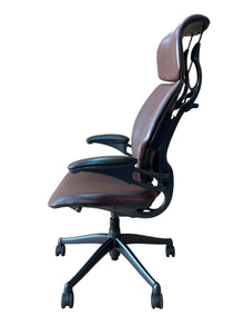 Refurbished Humanscale Freedom Headrest Chair – Brown Cowhide Leather image 8