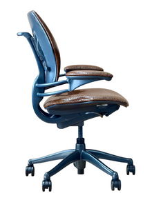 Refurbished Humanscale Freedom Chair – Brown Faux Leather, Made to Order image 6