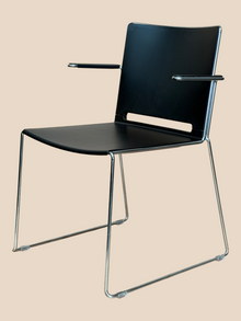 Refurbished Black Visitor Conference Chair with Arms image 5