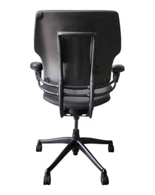 Refurbished Humanscale Freedom Task Chair – Black Leather image 3