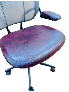 Refurbished Humanscale Liberty Chair – Oxblood Leather Seat image 3