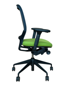 Orangebox Ara Task Chair – Green Seat, Adjustable Arms, New image 7