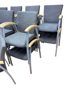 Refurbished Kinnarps Arcus Stacking Visitor Chairs – Blue image 6