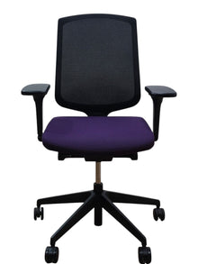 Refurbished Senator Clipper Mesh Chair – Purple Seat image 5