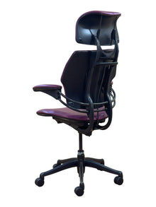 Refurbished Humanscale Freedom Headrest Chair – Purple Leather image 3