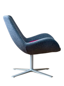 Refurbished Orangebox Avi-01 Lounge Chair – Grey and Magenta image 2