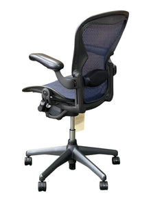 Refurbished Herman Miller Classic Aeron Size B – Fully Loaded Blue Mesh image 5