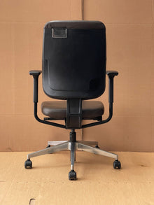 Steelcase Reply Brown Leather Office Chair – Refurbished image 6