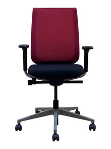 Refurbished Steelcase Reply Air Chair – Red Mesh Back image 1