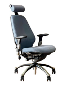 Refurbished RH Logic 400 Ergonomic Chair with Headrest – Blue image 2