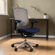 Refurbished Okamura Contessa Ergonomic Office Chair | Blue Fabric | Premium Office Seating UK image 2