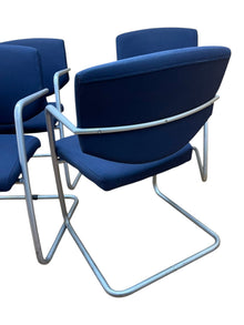 Set of 6 Refurbished Connection Cantilever Meeting Chairs – Blue image 6