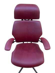 Refurbished Humanscale Freedom Headrest Chair – Red Leather image 2