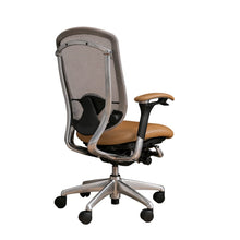 Okamura Contessa Ergonomic Office Chair | Tan Distressed PU Leather | Refurbished & Custom Upholstered image 4