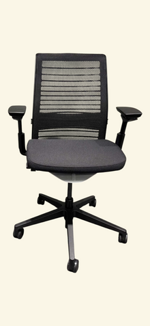 Refurbished Steelcase Think V2 Mesh Office Chair – Black, 4D Arms & Lumbar image 2