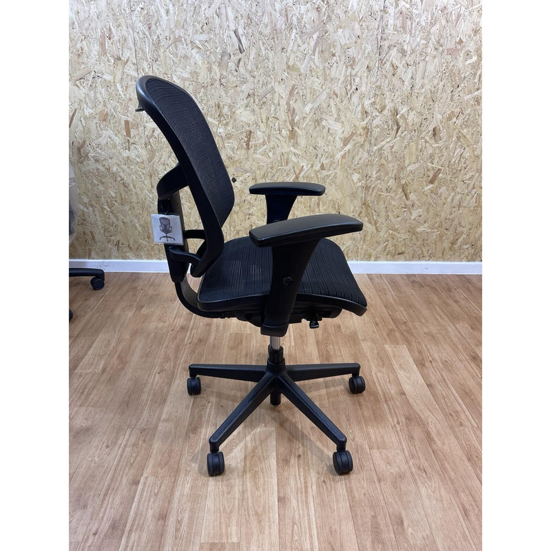 Refurbished Ergohuman Enjoy Operator Chair – Black Mesh, 4D Armrests