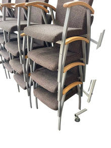 Refurbished Kinnarps Arcus Stacking Visitor Chairs – Blue image 9