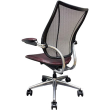Humanscale Liberty Ergonomic Office Chair – Distressed Red/Burgundy Leather – Chrome Frame image 5