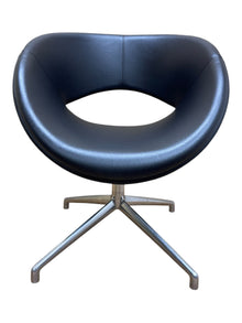Boss Design Happy Black leather Swivel Chair image 1