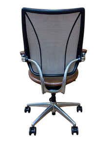 Refurbished Humanscale Liberty Mesh Chair – Vintage Brown Leather image 6
