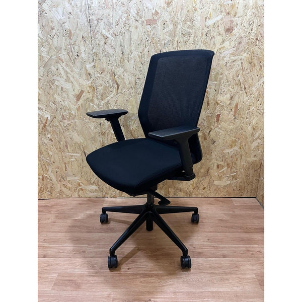 Bestuhl J1 Operator Office Chair,Fully Adjustable, Black Mesh/Fabric-UK DELIVERY