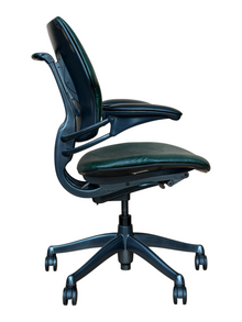 Refurbished Humanscale Freedom Chair – Vintage Green Leather image 6
