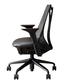 Herman Miller Sayl Chair - Black frame / Leather seat image 4
