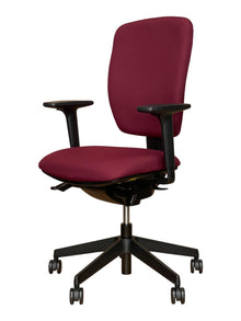 Refurbished Senator Dash Chair – Burgundy Fabric & Forward Tilt image 5