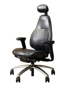 RH Mereo 220 Black genuine Leather Chair - Fully Adjustable image 3