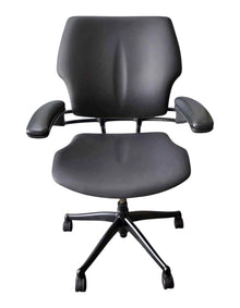 Refurbished Humanscale Freedom Task Chair – Black Leather image 1