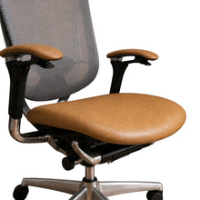 Okamura Contessa Ergonomic Office Chair | Tan Distressed PU Leather | Refurbished & Custom Upholstered image 8