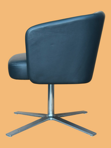 Refurbished Orangebox Hay Swivel Lounge Chair – Dark Leather image 5