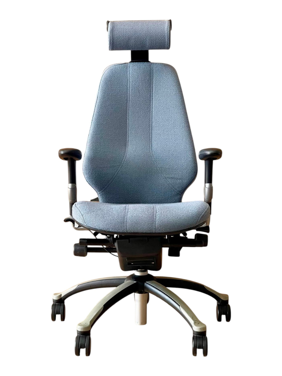 Refurbished RH Logic 400 Ergonomic Chair with Headrest – Blue