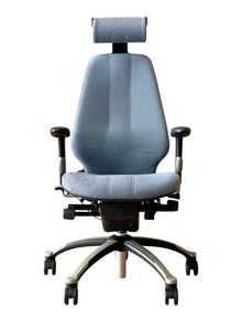 Refurbished RH Logic 400 Ergonomic Chair with Headrest – Blue image 1