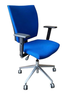 Refurbished Connection Ergonomic Task Chair – Blue Fabric image 1
