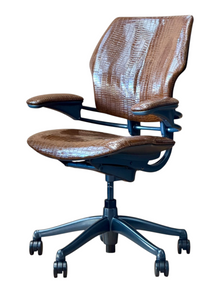 Refurbished Humanscale Freedom Chair – Brown Faux Leather, Made to Order image 4
