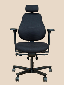 Refurbished Orangebox Flo Chair with Headrest – Black image 2