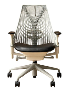 Herman Miller Sayl Chair - Black Leather seat image 7