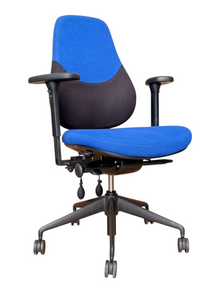 Refurbished Orangebox Flo Chair – Blue with Dual Lumbar Support image 2