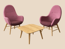 Refurbished Connection Lounge Chairs & Coffee Table – Mauve Set image 1