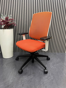 Senator Clipper Ergonomic Office Chairs - White /Orange - UK Delivery
