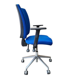 Refurbished Connection Ergonomic Task Chair – Blue Fabric image 4