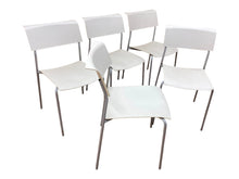 Set of 5 Refurbished Allermuir Stacking Chairs – White image 3