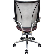 Humanscale Liberty Ergonomic Office Chair – Distressed Red/Burgundy Leather – Chrome Frame image 4