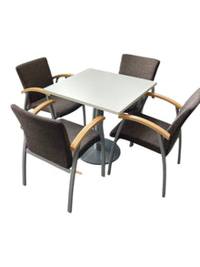 Refurbished Square Meeting Table & 4 Kinnarps Chairs – Set image 3