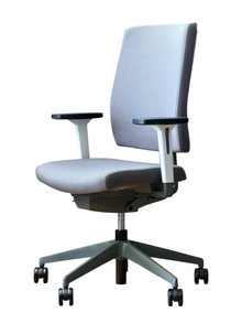 Refurbished Senator Freeflex Task Chair – Light Grey, White Back image 8