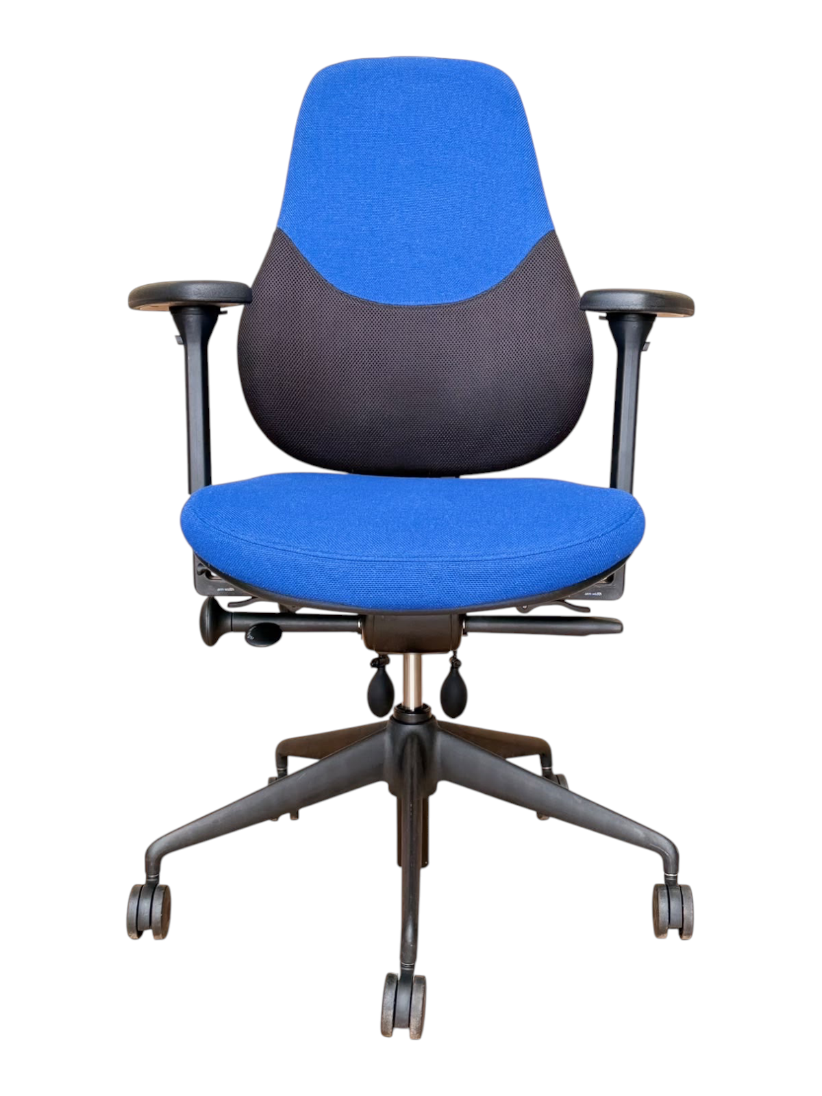 Refurbished Orangebox Flo Chair – Blue with Dual Lumbar Support