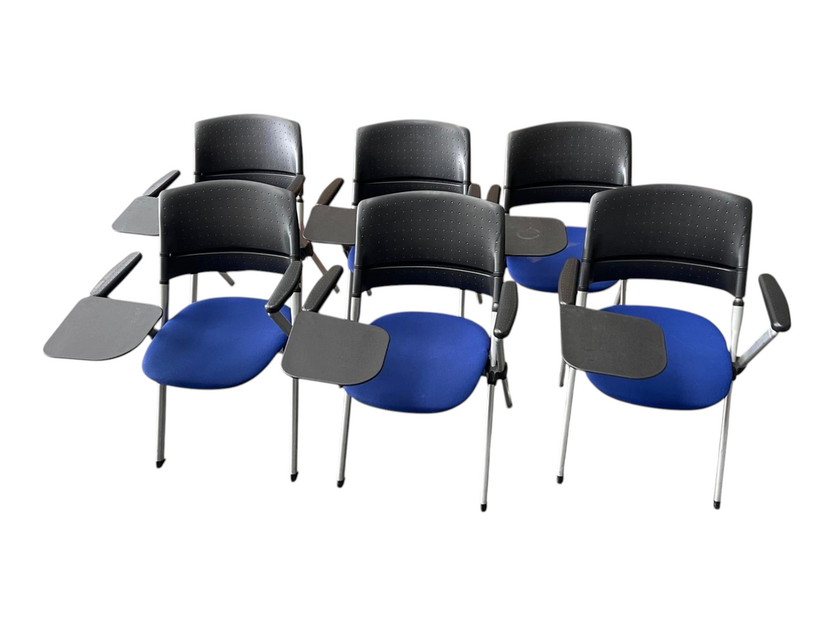 Refurbished Senator Pyramid Training Chair – Blue, Writing Tablet
