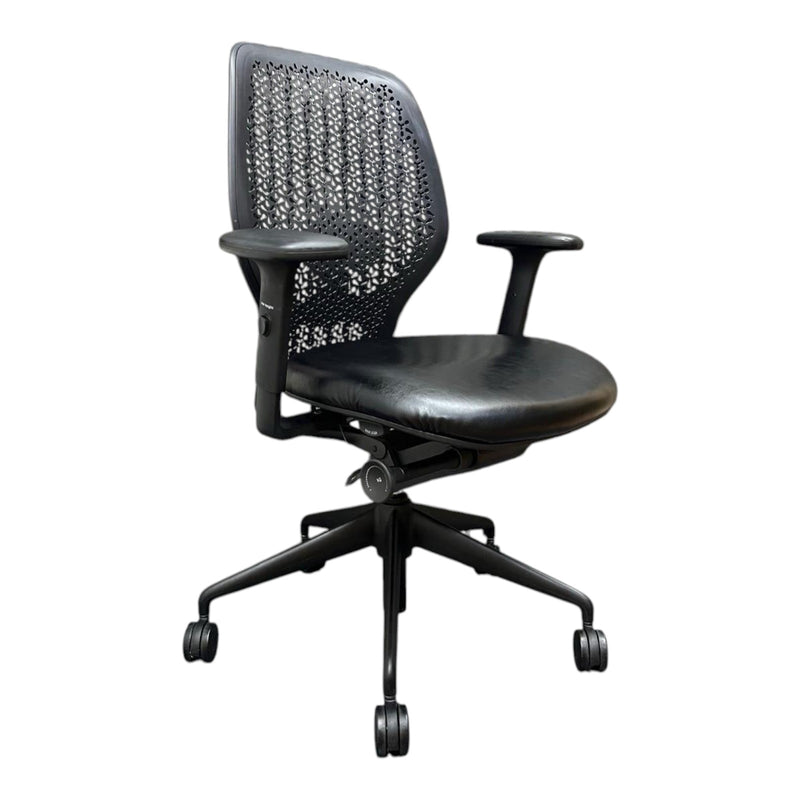Orangebox Ara – Black Leather Seat– Lumbar Support –Rrp£759 - UK Delivery