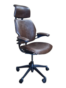 Refurbished Humanscale Freedom Headrest Chair – Vintage Brown image 1